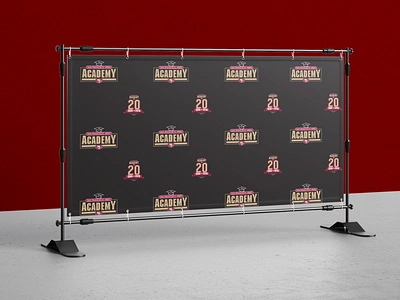 49ers Academy Step and Repeat background branding clean creative direction football illustration logo marketing print sports typography vector