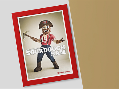 49ers Sourdough Sam Photocard art direction branding clean creative direction design football marketing photo print print design social media sports vector