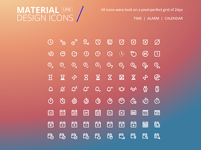 Time Icons clean design icon set icons illustration material design material ui ui vector