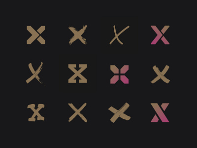 xxx branding exploration geometric lettering typeface typography x