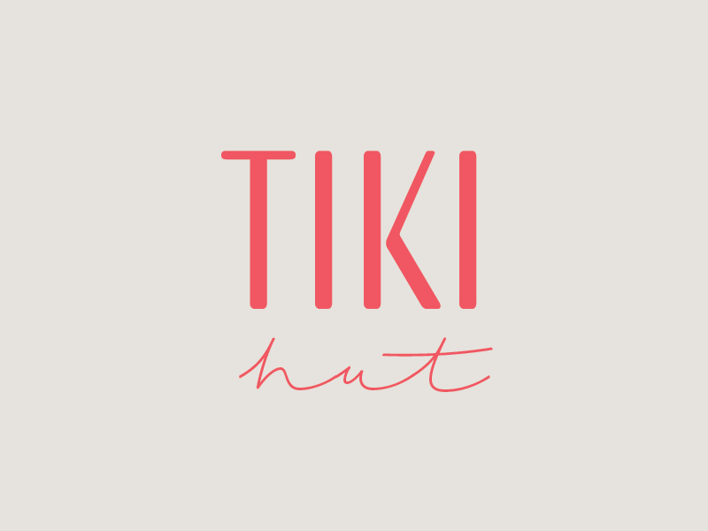 Tiki Hut Logo identity typography logo design restaurant branding