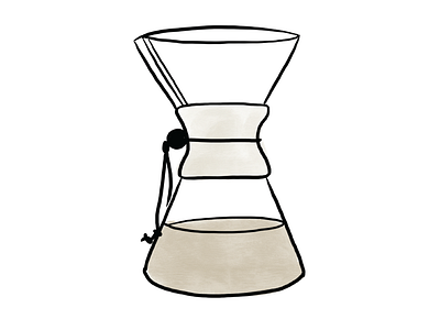 Coffee Maker - Chemex - Illustration austin designer design graphic art illustration logo restaurant branding