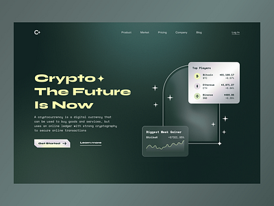 Crypto - Landing page arounda bitcoin blockchain crypto cryptocurrency design figma finance fintech gradient investing landing page nft online plat token trading ui uiux web