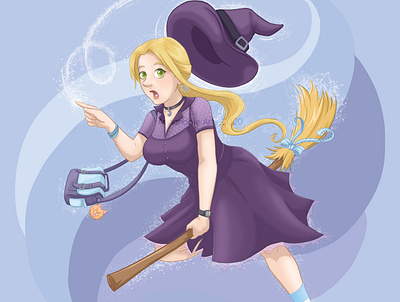 Sabrina the Teenage Witch - Inspired witch goth illustration pastel photoshop purple sabrina sabrina the teenage witch teenage witch