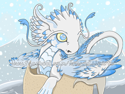 Baby Dragon Concept baby dragon ice illustration snow