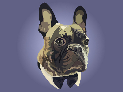 Loki the French Bulldog - Geometric bow tie bulldog dapper french french bulldog geometric graphic design loki poly portrait