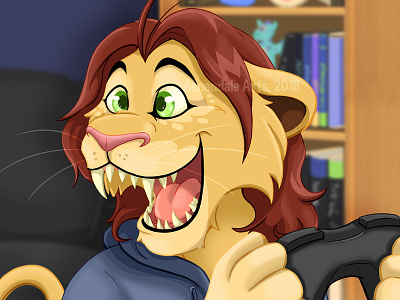 Lyanna Wins! furry fursona game lion lioness photoshop video games