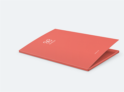 Evolus Folder clean coral folder folder design print print design simple stationary