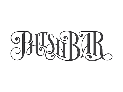 The Phish Bar design graphic design hand lettering illustration vector