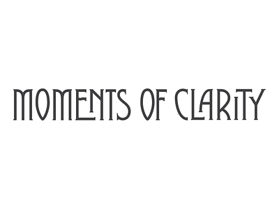 Moments of Clarity design graphic design hand lettering logo vector
