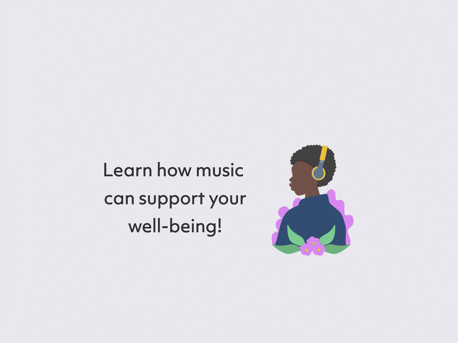 Music and Wellbeing animation gif graphic design illustraion