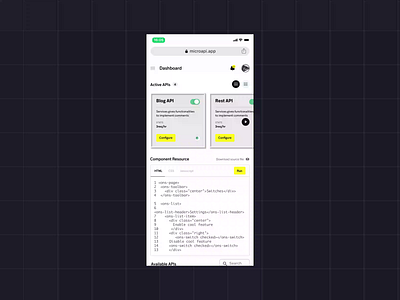 MicroAPI Dashboard - Chrome Interaction Study animation concept dailyui design figma freelance inspiration inspire interaction motion graphics ui uidesign