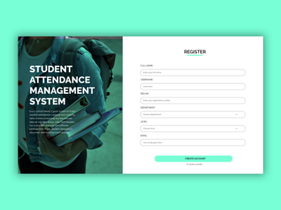 Student Attendance Management UI concept dailyui student