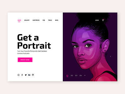 Get A Portrait dailyui design figma freelance illustration ui uidesign ux vector webdesign