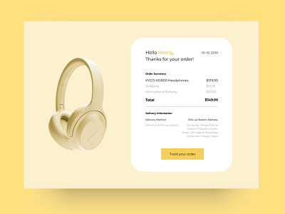 Email Receipt UI concept