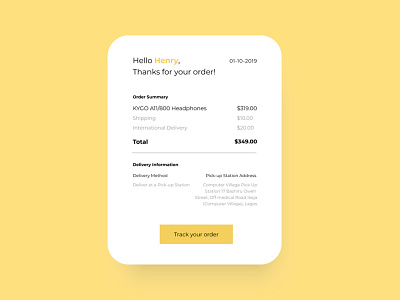 Email Receipt UI concept dailyui design email email receipt receipt ui uidesign ux