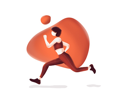 Runner dailyui design illustration illustrator photoshop run runner running app running man russia ui ux vector web