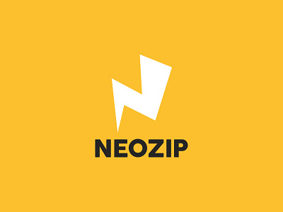 Neozip - Scene 2 bolt flat flat design logo concept neozip yellow zip