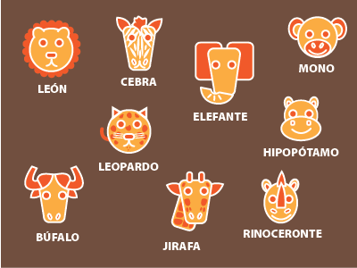 La Sabana animals children creatures fun icons illustration kids stickers zoo