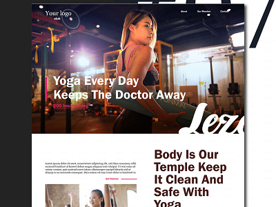 Yoga club branding clean design flat inteface ui ui ux design ui art ui dashboard ui pack uidesign ux ux designer ux ui ux ui design uxd we we design web website