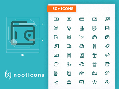E-commerce Icon Set branding e commerce finance grid guideline icon icon set layout minimalist outline payment shop