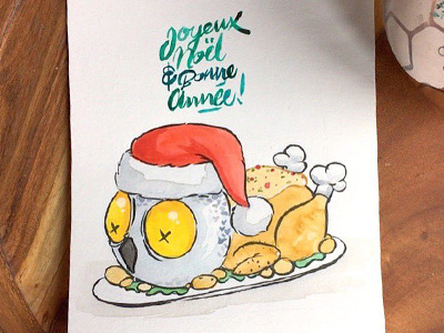 Xmas Dinner card christmas dinner greetings owl potatoes xmas