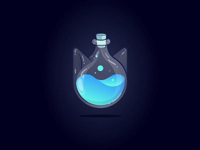 Potion Cat Mana cat game illustration item loot mana motion potion vector vial