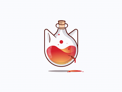 Potion Cat Blood of magma blood cat game glass illustration item loot magma poison potion vector vial