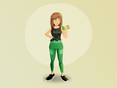 VieHealthy.com Sport expert brush character character concept character design girl green illustration sport web
