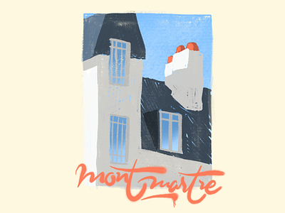 Montmartre doodle illustration landscape procreate sketch sky windows