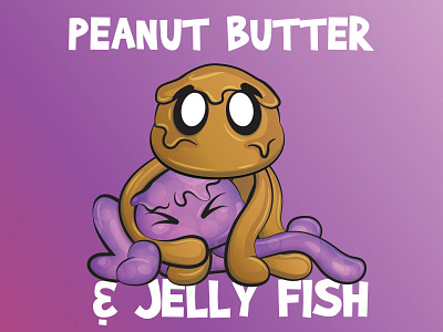 Peanut Butter & Jelly Fish adobe illustrator animals creature cute design fish illustration marine biology pbj vector