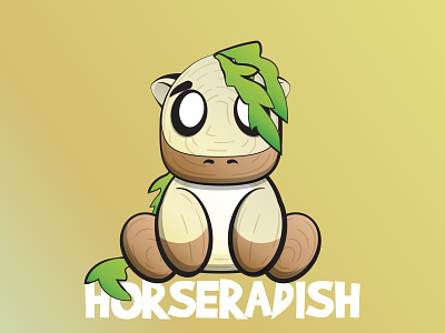 Horseradish adobe illustrator animals creature cute design horseradish illustration pun vector