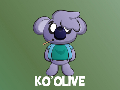 Ko'olive adobe illustrator animals creature cute design illustration koala olive vector