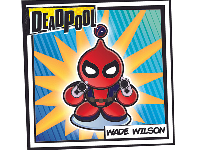 Deadpool Chao adobe illustrator deadpool illustrations illustrator marvel superheroes vector wade wilson