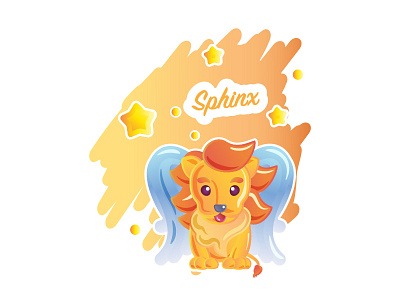 Sphinx adobe illustrator animals cute design illustration lion sphinx vector winged lion