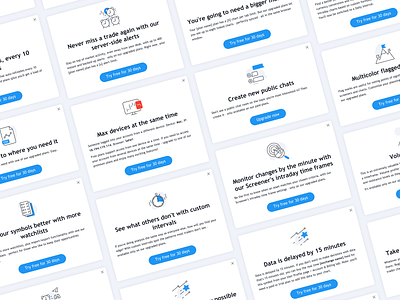 Trial modals for TradingView dialog icons pack illustration modal product design tradingview ui ux