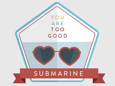 Submarine design flatdesign illustration