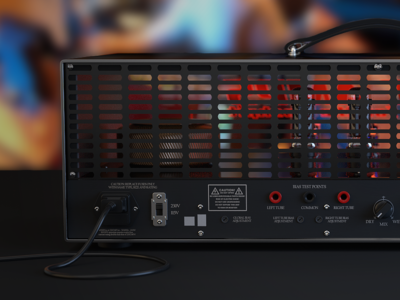 Emissary GUI Rear Panel 3d amplifier design gui guitar industrial plugin ui voger vst