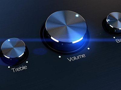 Volume Artwork artwork audio dark dial flare knob metal polished voger