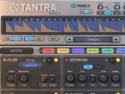 Tantra audio effect gui plug in synth ui