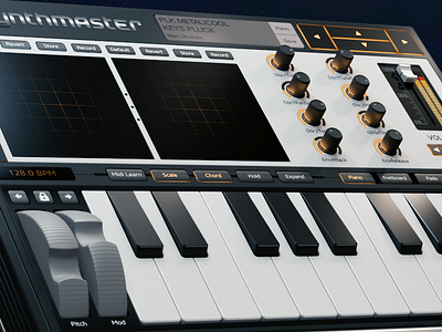 Syntmaster Player UI update audio dark gui player retina silver synthesizer synthmaster voger