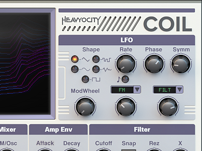 Heavyocity Coil 3d audio creation drums gui music pads reaktor synth ui ux