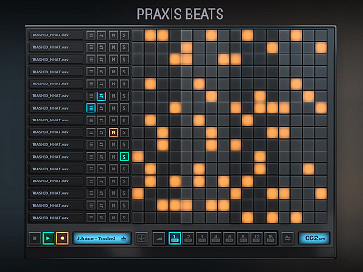 Praxis iOS UI app audio drum gui ios machine music ui ux