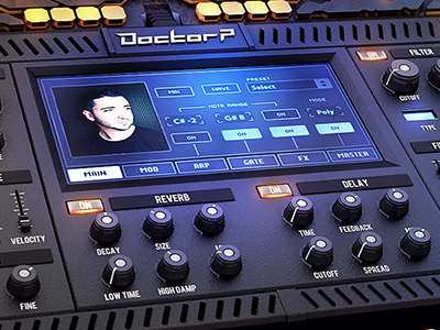 Doctor P GUI 3d art audio brand design gui music plugin ui voger