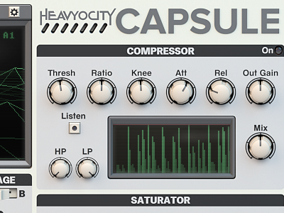 Heavyocity Capsule 3d 80s audio drum gui keyboard music plug in synth voger vst
