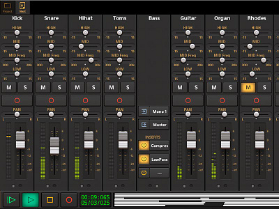 Audio Evolution Mobile ( Mixer View) 