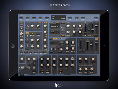 BeepStreet Sunrizer UI app audio design drum gui ipad mobile music software synth synthesizers ui