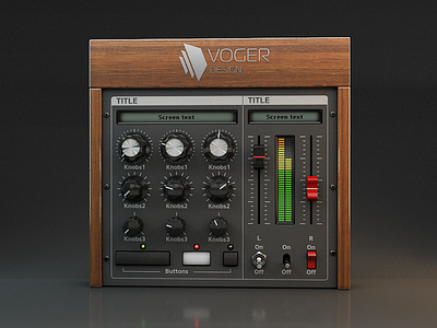 Analogue GUI Kit audio design designer gui kit kontakt retro ui uikit userinterface vintage voger
