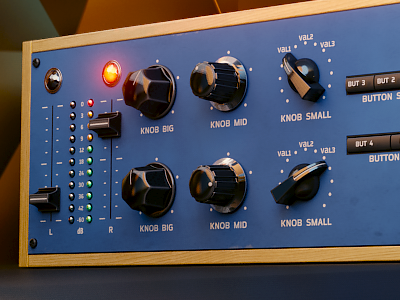 Modern Comp Artwork audio compressor gui interface kit synth template ui vintage