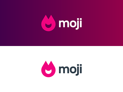 moji application bad design drop ears emote emotes evil evil smile figure fire letters logo logo design look happy m letter smile smirk solid vicious